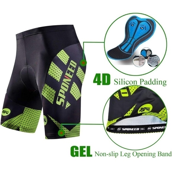 Spooned Men Cycling Bicycle Road Biker Shorts Trianthlon Cyclewear Large NWT - Picture 3 of 16